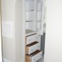 hallway linen closet , and clothes chute door